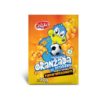Celiko Oranżada musująca w proszku o smaku pomarańczowym 17g