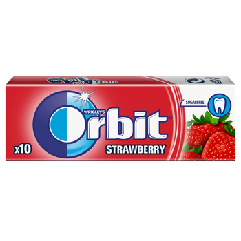 Orbit Strawberry Guma do żucia bez cukru 14 g (10 drażetek)