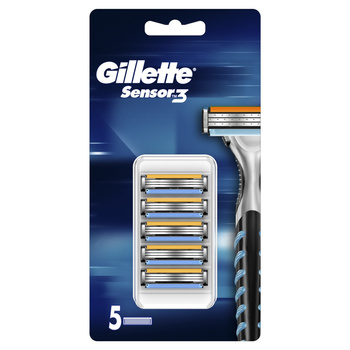 Gillette Sensor3 Ostrza wymienne do maszynki do golenia, 5 sztuki