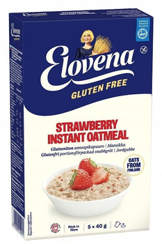 Elovenagluten Free płatki owsiane z truskawkami 200g Produkt bezglutenowy