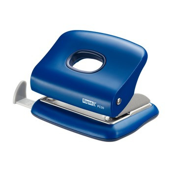 Dziurkacz mały FC20 Rapid, niebieski, 5 lat gwarancji, 20 kartek