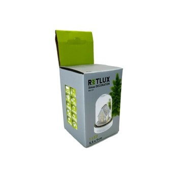 Świąteczna kopułka z drewnianą dekoracją 1 LED -RXL319