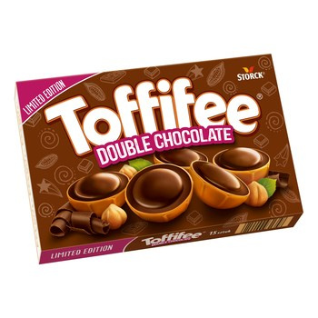 Toffifee Double Chocolate Orzech laskowy w karmelu kremie i czekoladzie 125 g (15 sztuk)