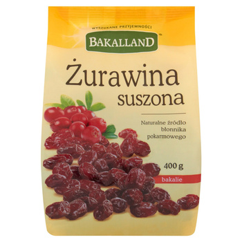 Bakalland Żurawina suszona 400 g