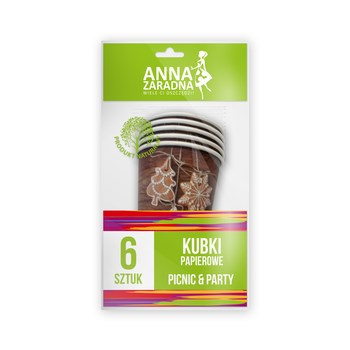 Anna Zaradna kubki papierowe 6 szt.
