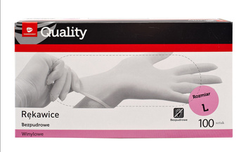 TGQ Rękawice winylowe L 100 szt.
