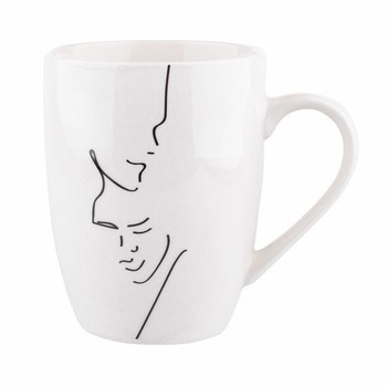 Kubek baryłka 300 ml dekoracja III Biała In love Altom Design