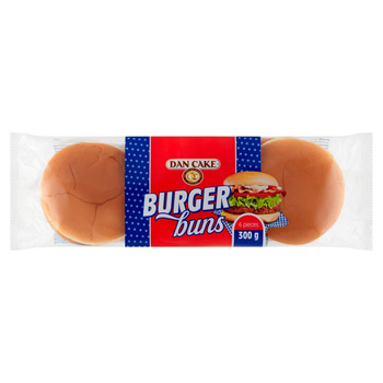 Dan Cake Bułki pszenne do hamburgerów 300 g (6 x 50 g)