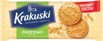 Krakuski Zbożowe Herbatniki z płatkami owsianymi  201 g
