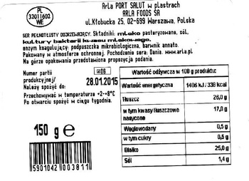 Arla Port Salut Ser w plastrach 150 g