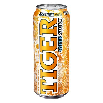 Tiger Hyper Storm-Gazowany owocowy napój energetyzujący o smaku egzotycznym z kofeiną i witaminami 500 ml