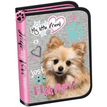 Piórnik dwuklapkowy bez wyposażenia My Little Friend Pink Dog