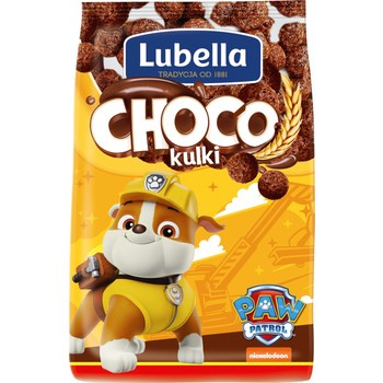 Lubellamlekołaki Choco kulki Zbożowe kulki o smaku czekoladowym 250g