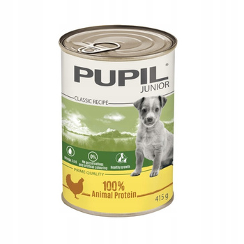 PUPIL Prime Quality karma mokra dla psów JUNIOR, bogata w kurczaka 415g