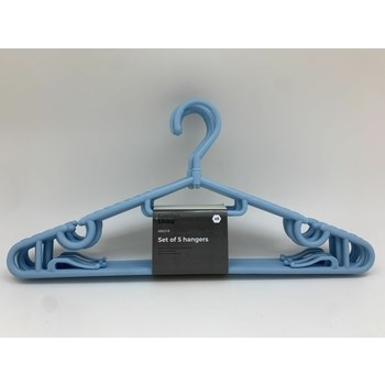 Wieszak plastikowy 5 szt. niebieski  Comfort Living
