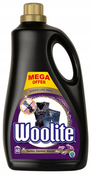 Woolite Płyn do prania tkanin czerń ciemne kolory & jeans z keratyną 3,6 l (60 prań)