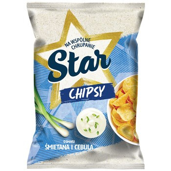 STAR CHIPSY SMAK ŚMIE CEB 200G