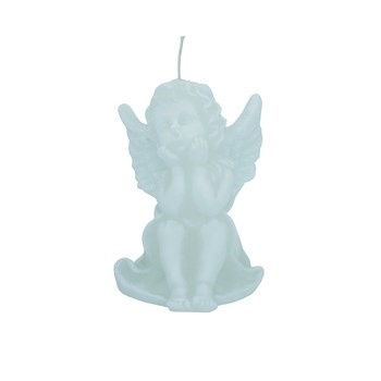 Świeca bożonarodzeniowa aniołek biały