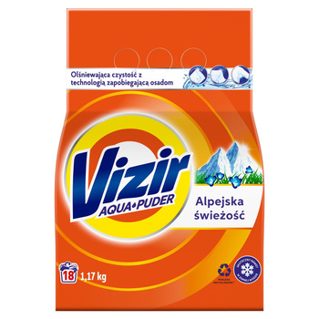 Vizir Alpine Fresh, Proszek do prania Aqua Powder, 117kg, 18 prań