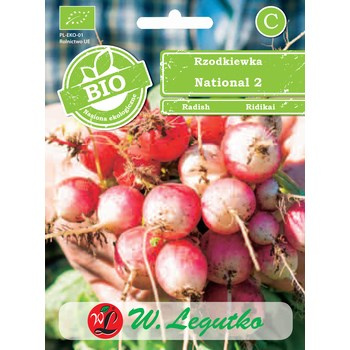 Rzodkiewka National 2 - okrągła, czerwona Legutko