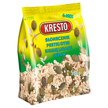 KRESTO Mieszanka ziaren słonecznik pestki dyni siemię lniane sezam 300 g