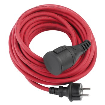 Przedłużacz 1-gniazdowy 10 m IP44 czerwony