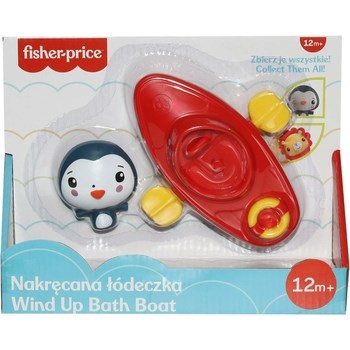 Fisher Price - Zabawka do kąpieli - Nakręcana Łódeczka +  Figurka Pingwin
