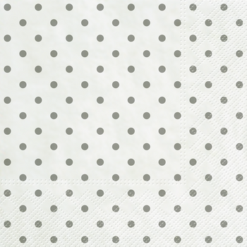 Serwetki Tete a Tete Basic Dots, Serwetki TaT 3-warstwowe 33x33cm składane 1/4 20szt w paczce