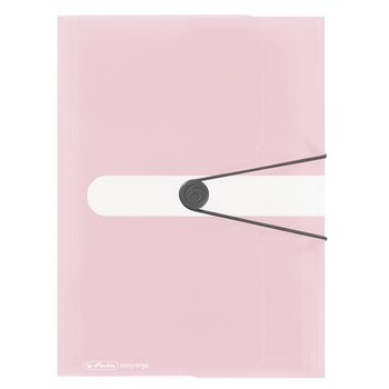 Teczka Herlitz A4 plastikowa z gumką pastel różowa