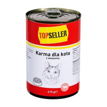 TOPSELLER karma dla kota z wołowiną 415 g