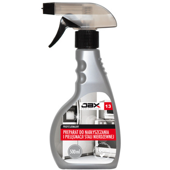 PROFESJONALNY PREPARAT DO PIELĘGNACJI I NABŁYSZCZANIA STALI NIERDZEWNEJ JAX PROFESSIONAL "13" 500ml