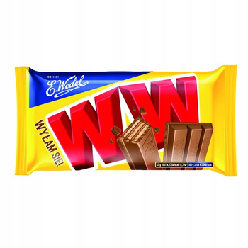 E. Wedel WW Cztery wafelki przekładane nadzieniem orzechowym arachidowym w mlecznej czekoladzie 47 g