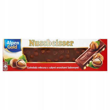 Nussbeisser Czekolada mleczna z całymi orzechami laskowymi 220 g