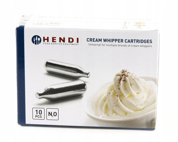 Naboje do bitej śmietany - opakowanie 10 sztuk Hendi