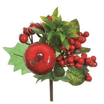 JUMI Gałązka zielono-czerwona 19 cm