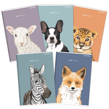 Zeszyt Sweet Animal A5 60k kratka z marginesem TOP 2000