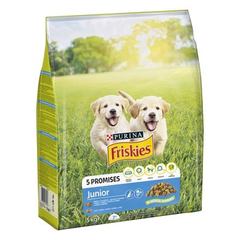 Friskies 5 Promises Junior Karma dla szczeniąt z kurczakiem i warzywami z mlekiem 3 kg