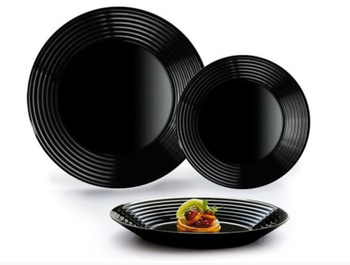 Komplet obiadowy 19el, czarny HARENA BLACK