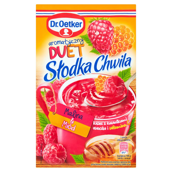 Dr. Oetker Słodka Chwila Kisiel z kawałkami owoców malina & miód 31,5 g
