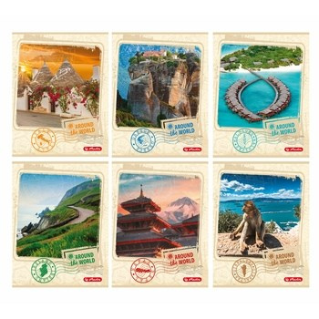 Zeszyt Herlitz A5 80 kratka Around The World