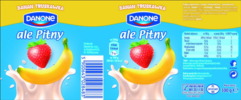 Ale Pitny Napój jogurtowy banan truskawka 300 g