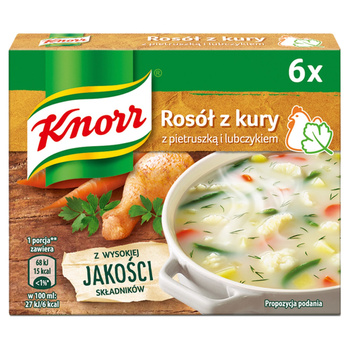 Knorr Rosół z kury z pietruszką i lubczykiem 60 g (6 x 10 g)