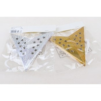 EM&EM Gwiazda papierowa 35cm srebrny, złoty