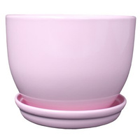 Doniczka CLASSIC 13,5 z podstawkiem pudrowy róż OK