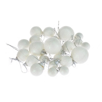 Komplet bombek dekorowanych - mix rozmiarów białych