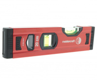 Poziomnica aluminiowa 20 cm, 2 libelle