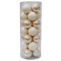 Bombka szklana gładka fi 60/28 sztuk TUBA szampan