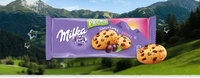 Milka Pieguski Choco Cookie Raisins Ciasteczka z kawałkami czekolady mlecznej i rodzynkami 135 g