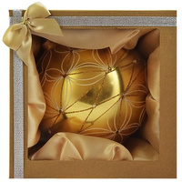 Bombka szklana fi 200 mm/1 sztuka dekor bogaty w pudełku prezentowym