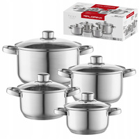 Komplet garnków 8 części Polpo